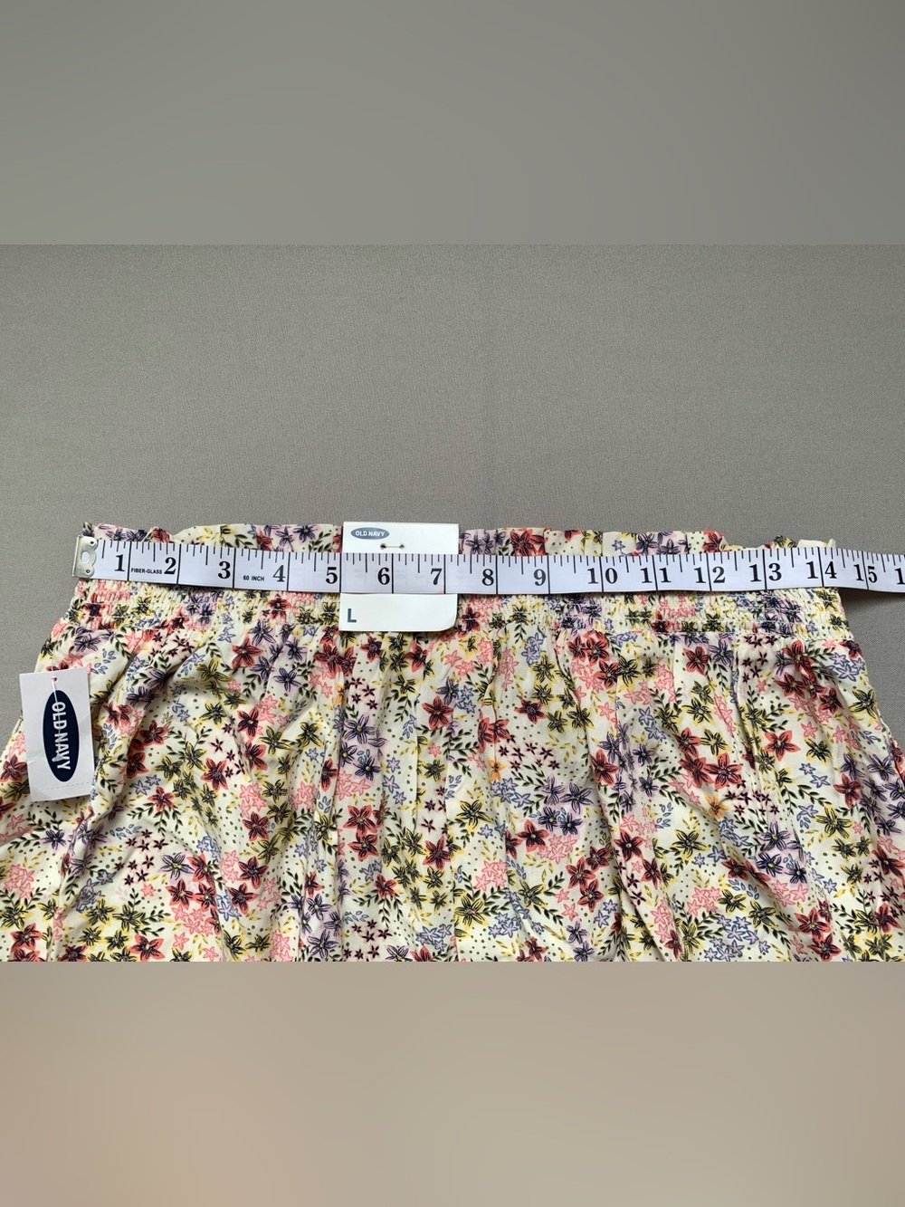 Old Navy NWT Floral Midi Skirt Large Rayon Pull On Boho Cottagecore - Picture 10 of 12